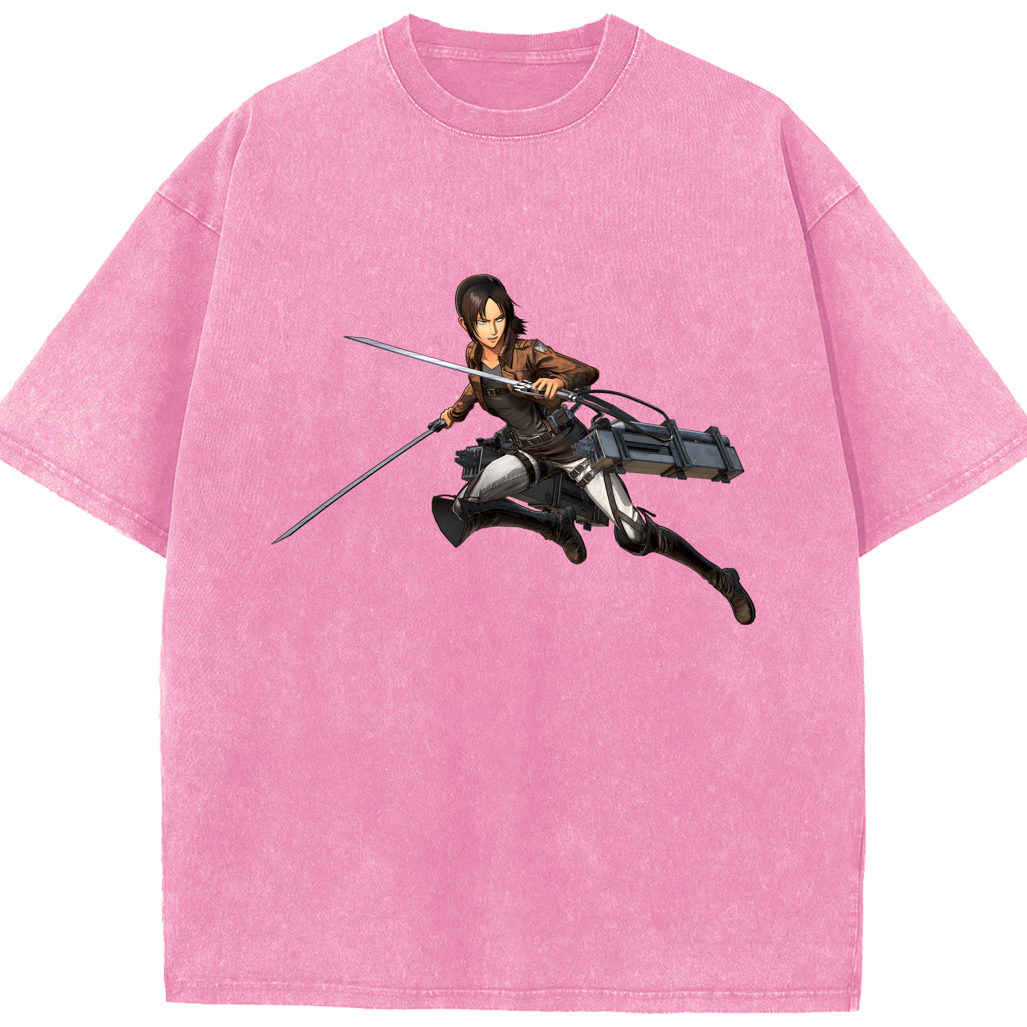（画像用） 進撃の巨人 Attack on Titan 綿100% ヴィンテージ風 半袖Tシャツ（フロントプリント）
